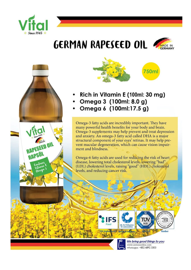 German Sunflower & Rapeseed Oil 750ml